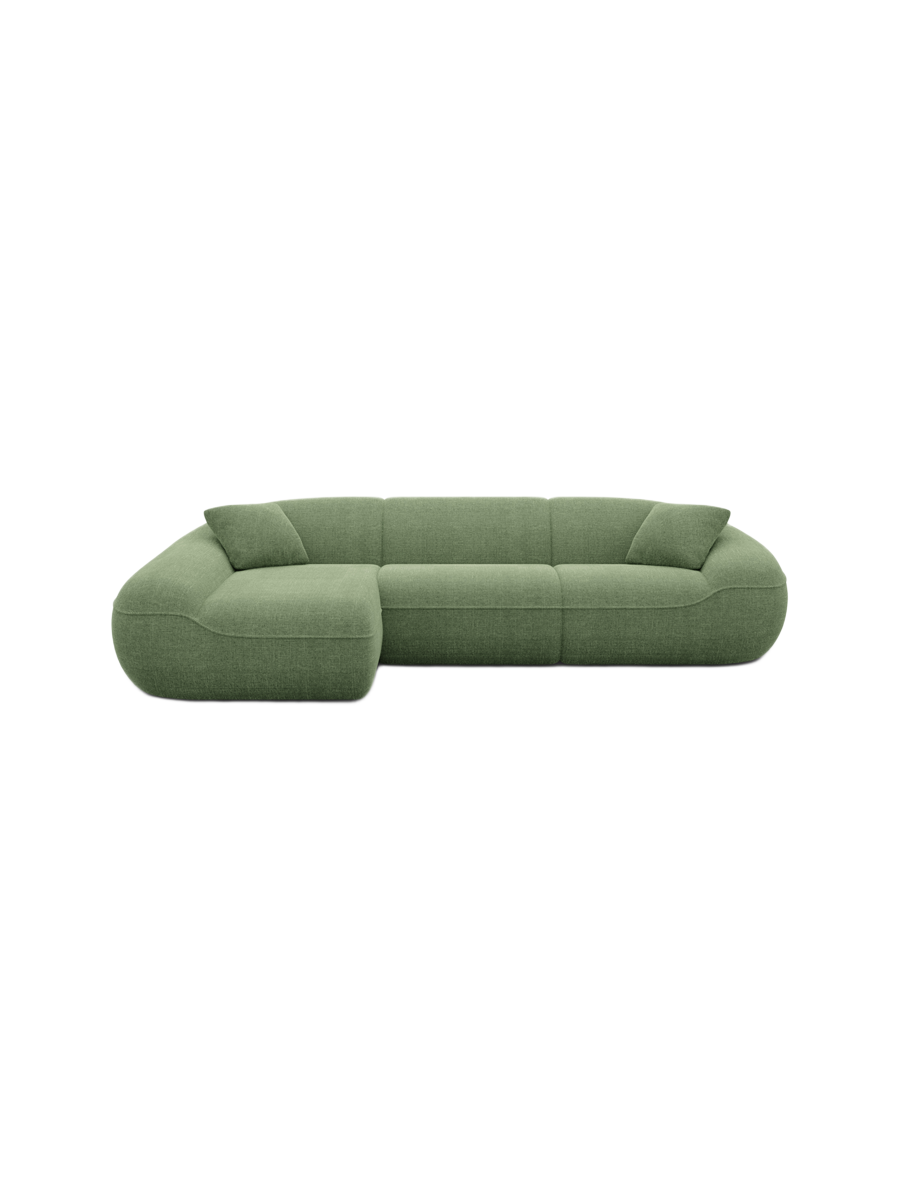 
4-Sitzer Design Ecksofa „Novara“ mit Strukturstoff-Bezug - Strukturstoff Anthrazit / Eckteil links