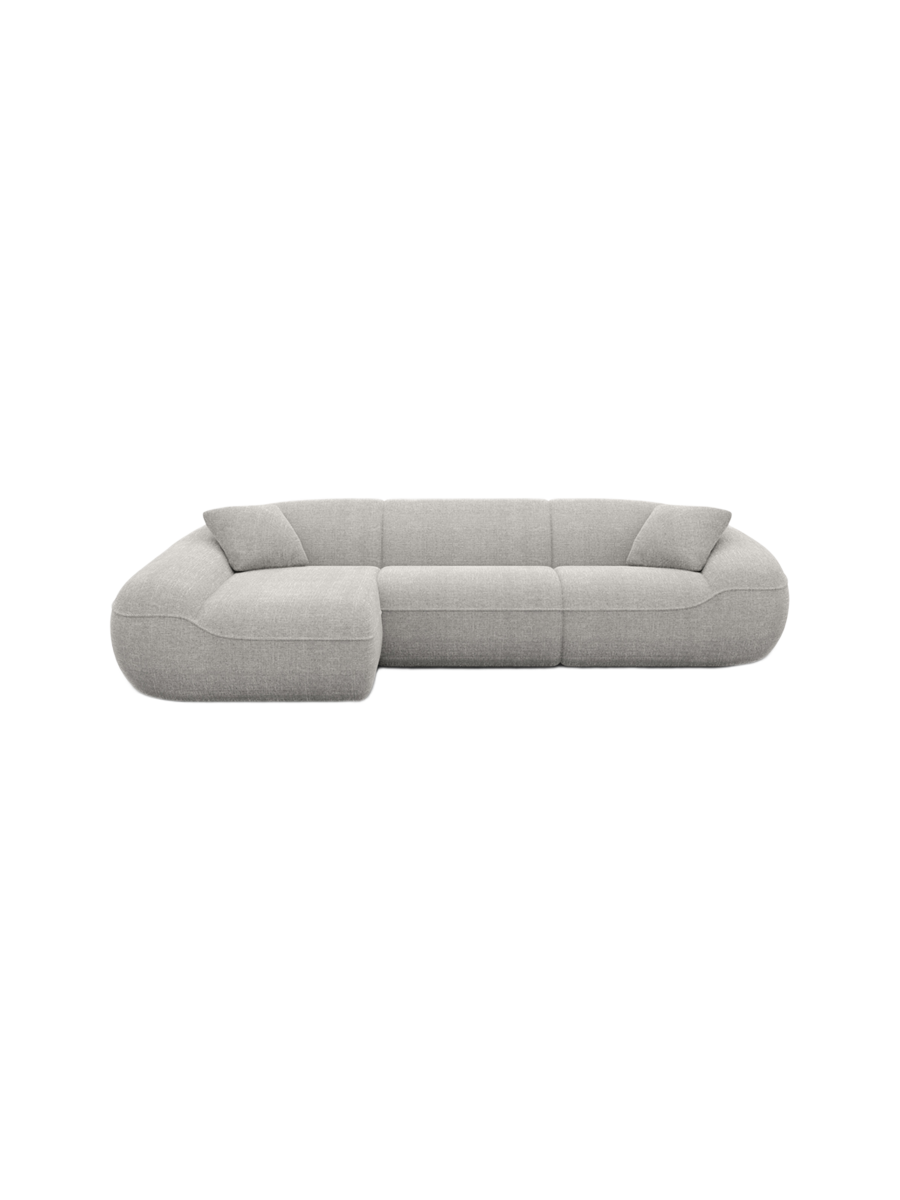 
4-Sitzer Design Ecksofa „Novara“ mit Strukturstoff-Bezug - Strukturstoff Anthrazit / Eckteil links