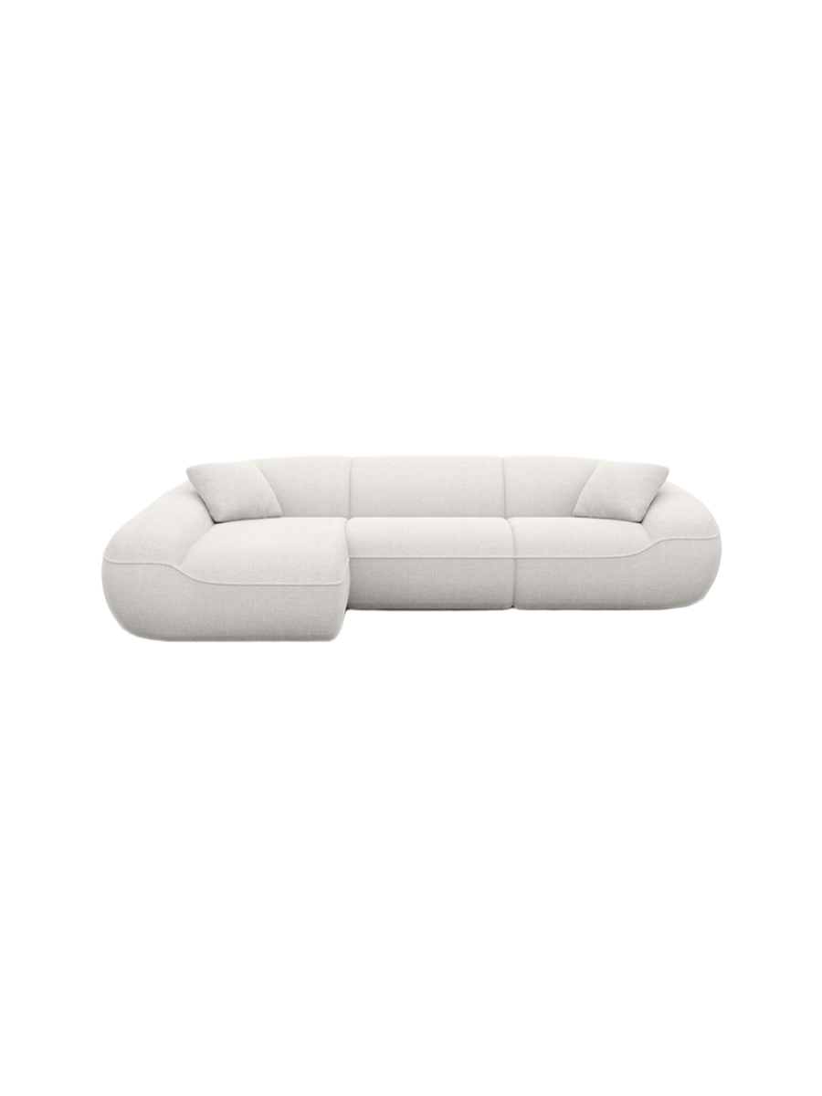 
4-Sitzer Design Ecksofa „Novara“ mit Strukturstoff-Bezug - Strukturstoff Anthrazit / Eckteil links