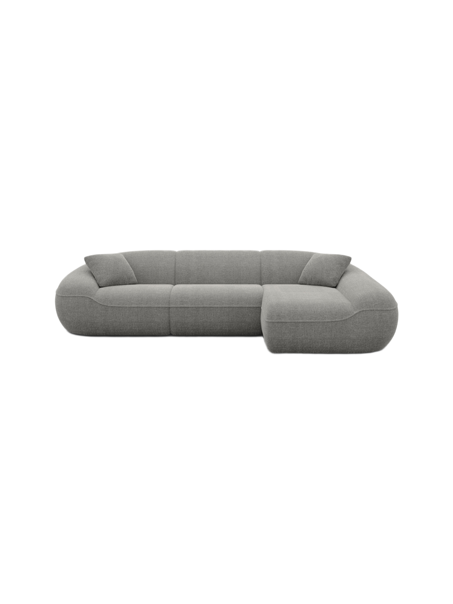 
4-Sitzer Design Ecksofa „Novara“ mit Strukturstoff-Bezug - Strukturstoff Anthrazit / Eckteil links