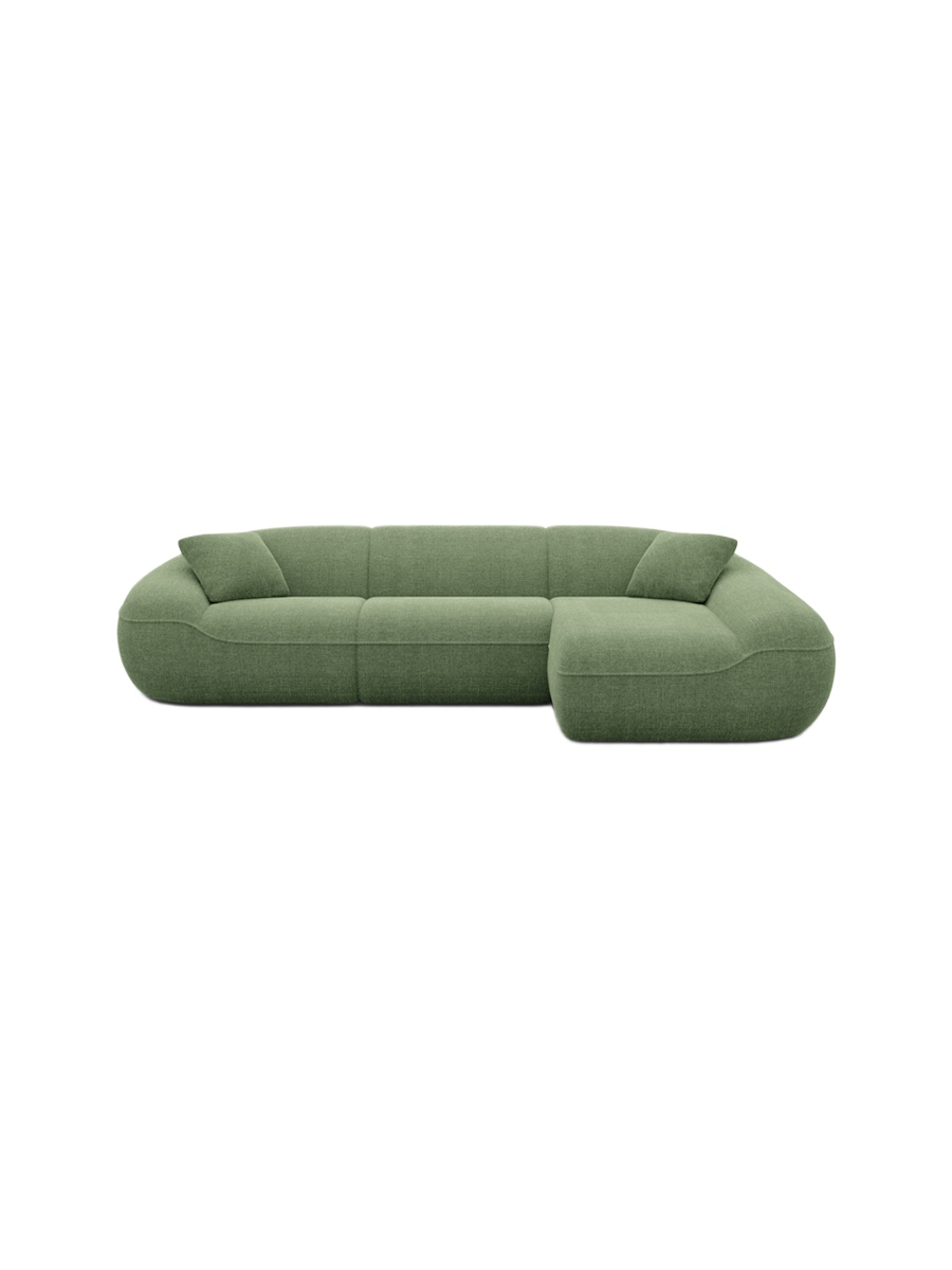 
4-Sitzer Design Ecksofa „Novara“ mit Strukturstoff-Bezug - Strukturstoff Anthrazit / Eckteil links