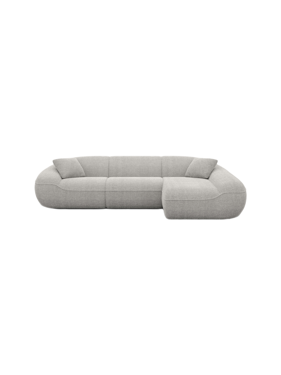
4-Sitzer Design Ecksofa „Novara“ mit Strukturstoff-Bezug - Strukturstoff Anthrazit / Eckteil links