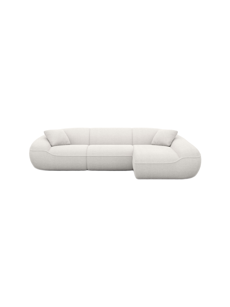 
4-Sitzer Design Ecksofa „Novara“ mit Strukturstoff-Bezug - Strukturstoff Anthrazit / Eckteil links