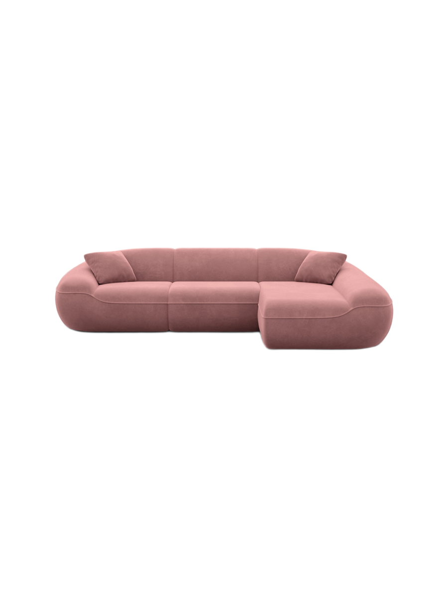 
4-Sitzer Design Ecksofa „Novara“ mit Samtbezug - Samtbezug Königsblau / Eckteil links