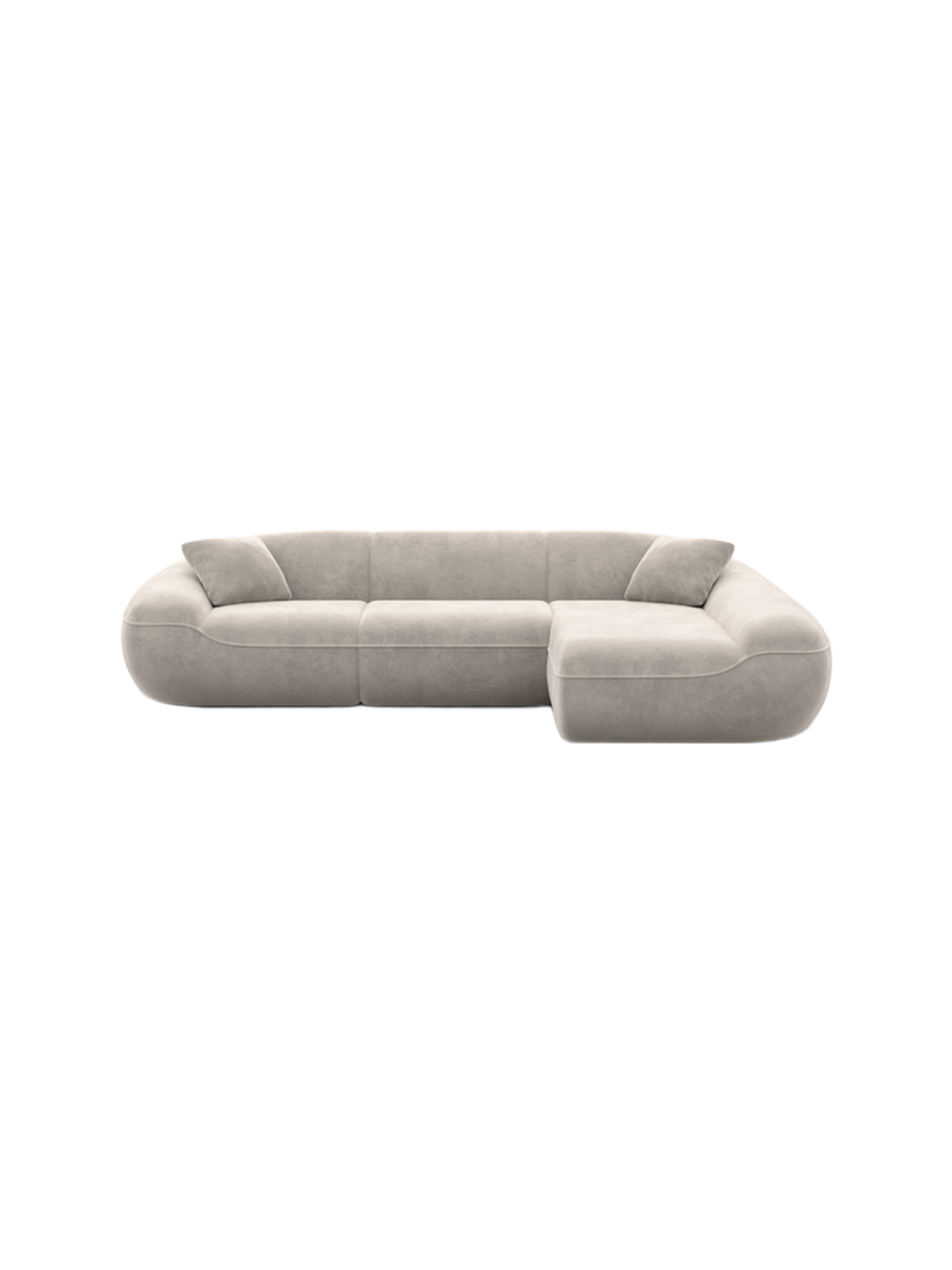 
4-Sitzer Design Ecksofa „Novara“ mit Samtbezug - Samtbezug Königsblau / Eckteil links