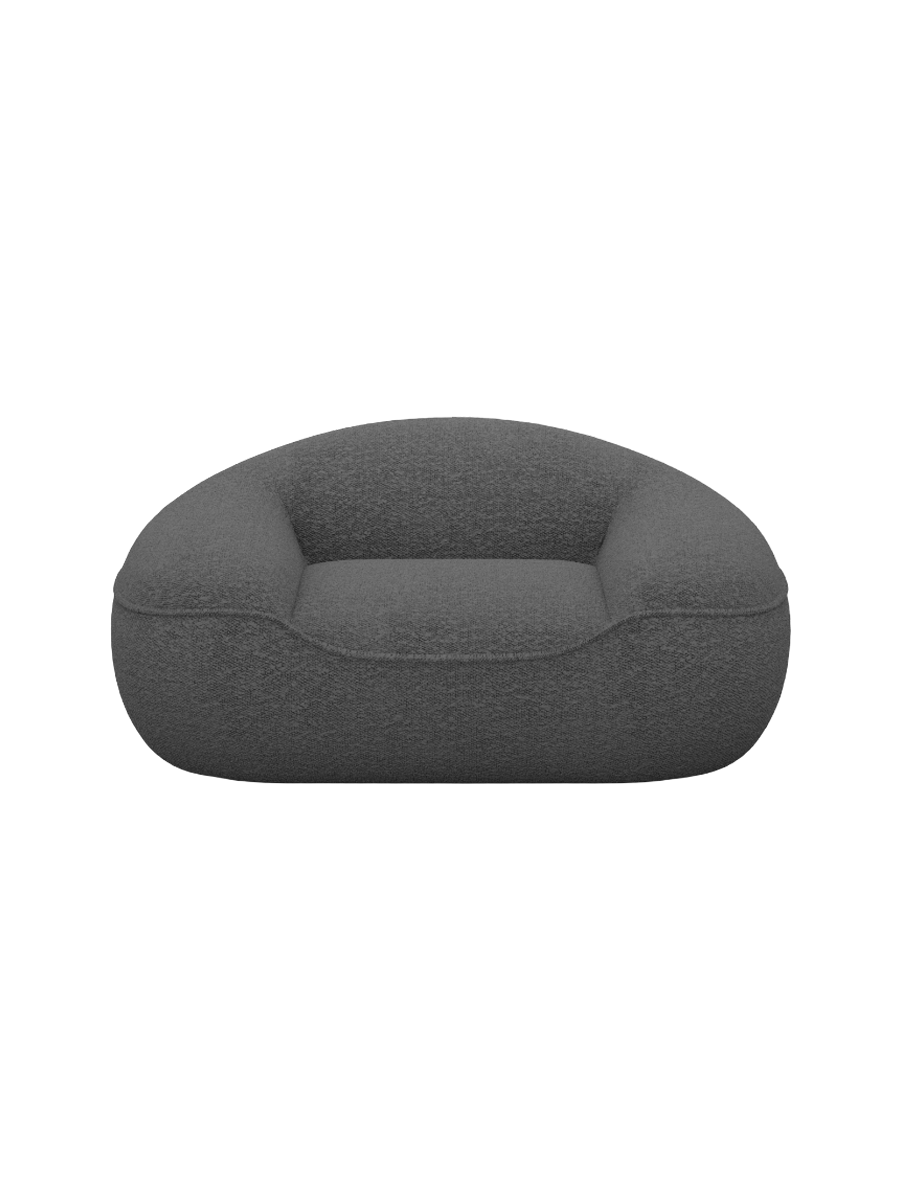 
Design Loungesessel „Novara“ mit Bouclé-Bezug - Bouclé Graphit