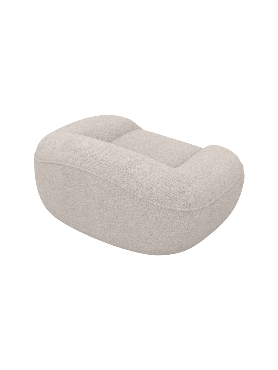 
Designer Lounge Chair “Novara” with Bouclé Upholstery - Bouclé Toffee