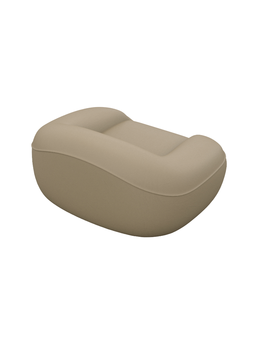 
Poltrona lounge di design in vera pelle «Novara» - Vera pelle Dark Beige