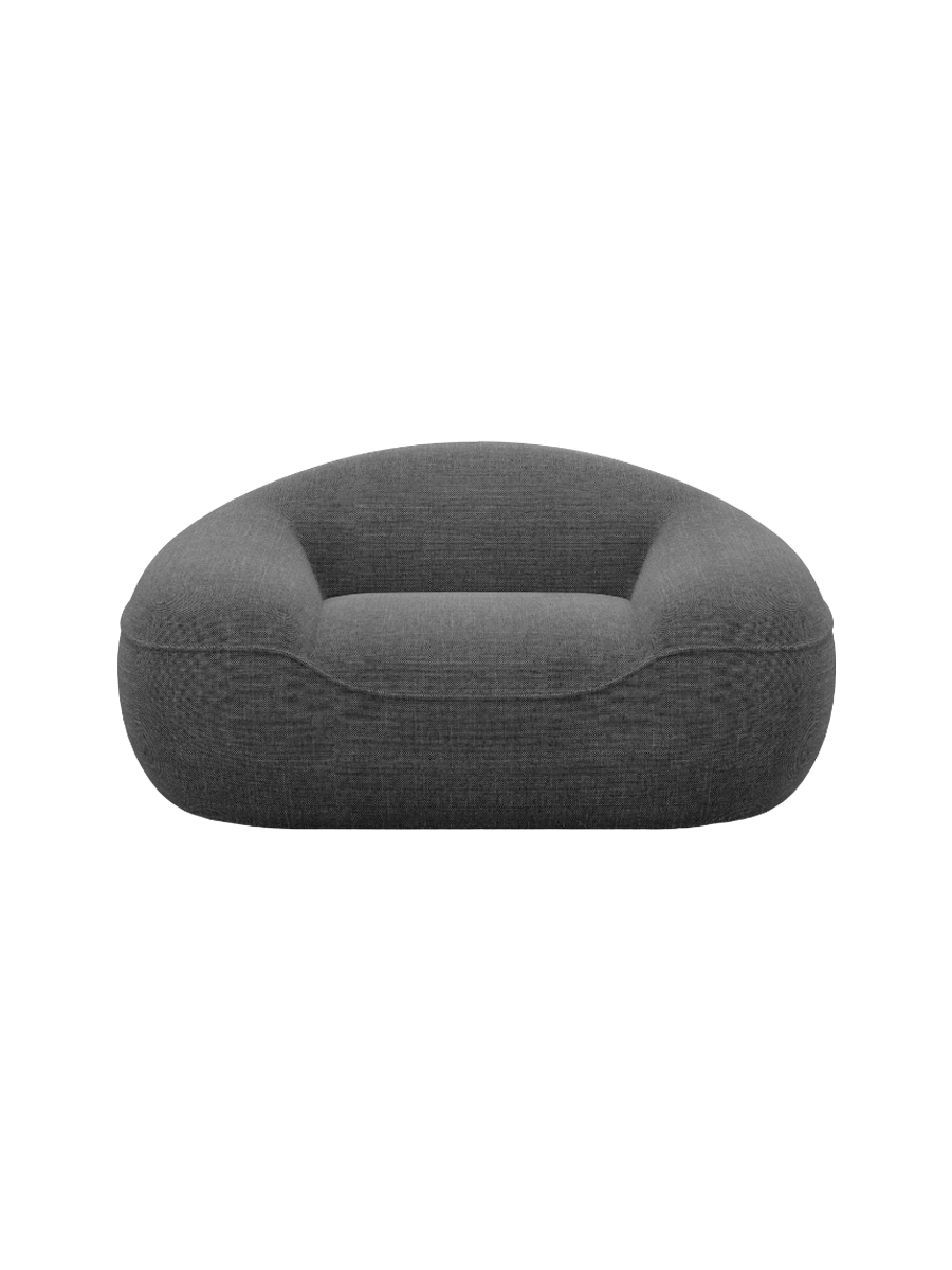 
Design Loungesessel „Novara“ mit Strukturstoff-Bezug - Strukturstoff Anthrazit