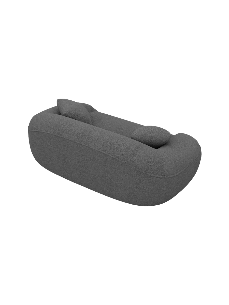
2-Sitzer Design Sofa „Novara“ mit Bouclé-Bezug - Bouclé Graphit