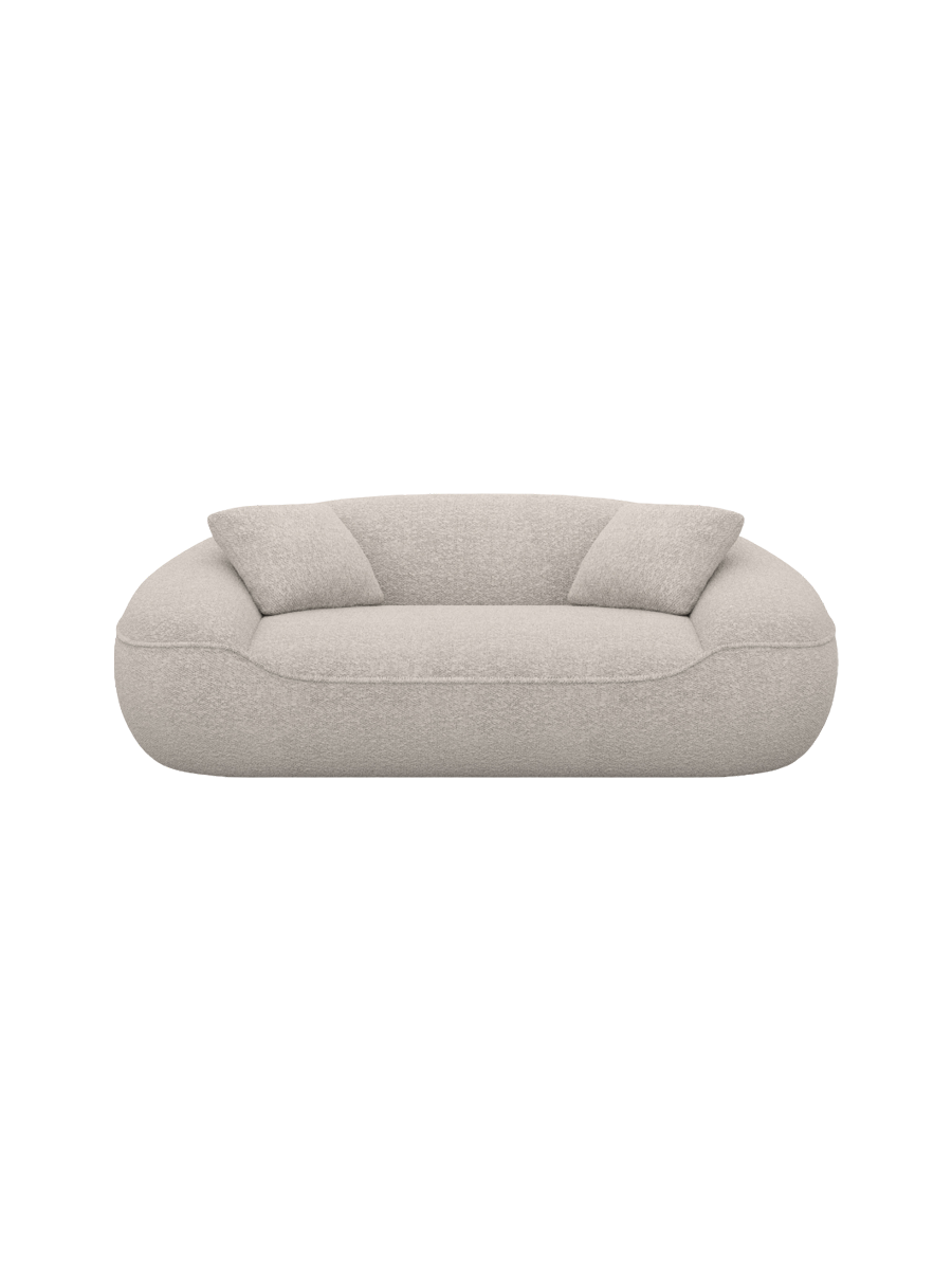 
2-Sitzer Design Sofa „Novara“ mit Bouclé-Bezug - Bouclé Graphit