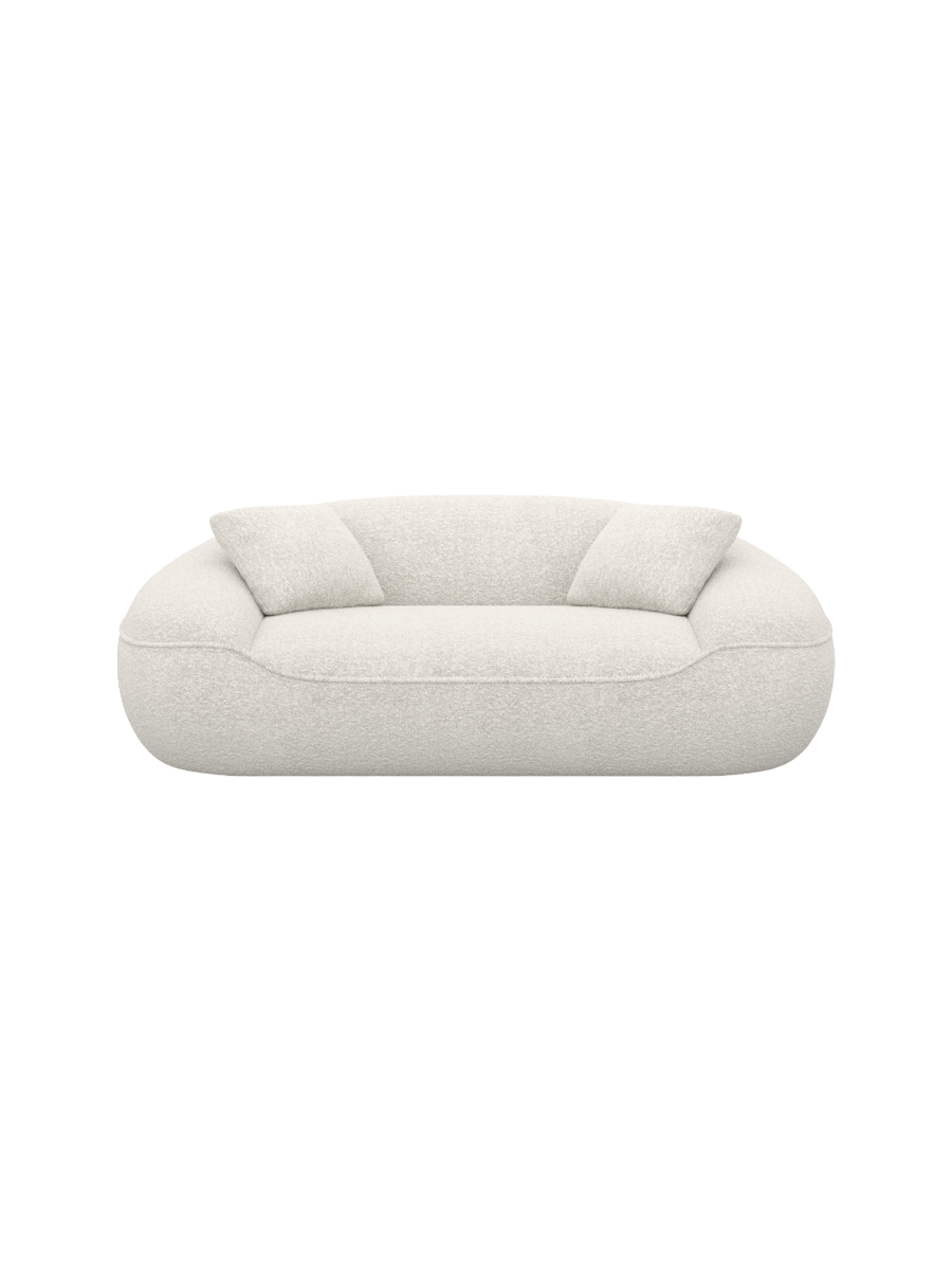 
2-Sitzer Design Sofa „Novara“ mit Bouclé-Bezug - Bouclé Graphit