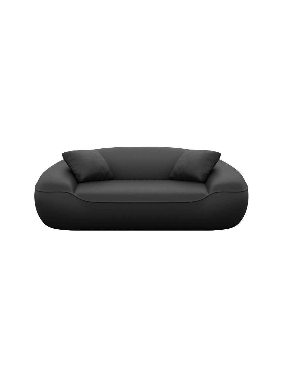 
2-Sitzer Design Echtleder Sofa „Novara“ - Echtleder Beige