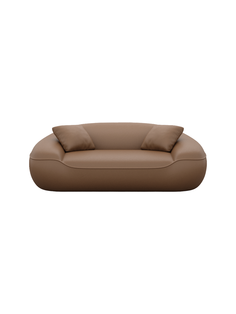 
2-Sitzer Design Echtleder Sofa „Novara“ - Echtleder Beige