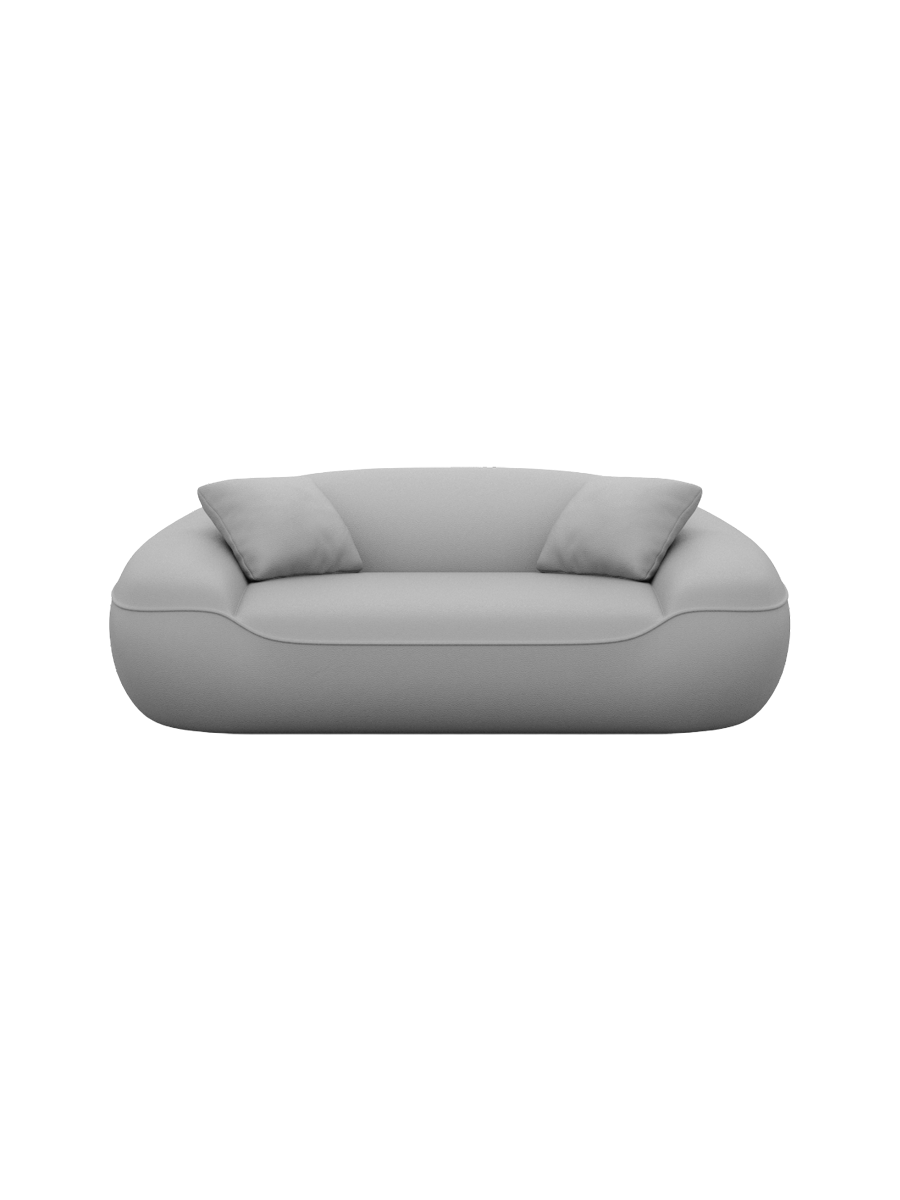 
2-Sitzer Design Echtleder Sofa „Novara“ - Echtleder Beige