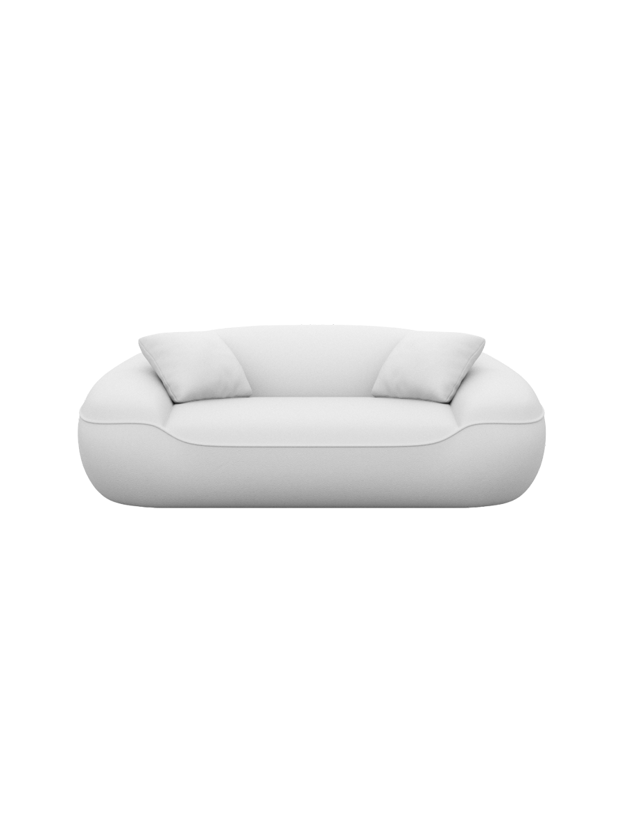 
2-Sitzer Design Echtleder Sofa „Novara“ - Echtleder Beige