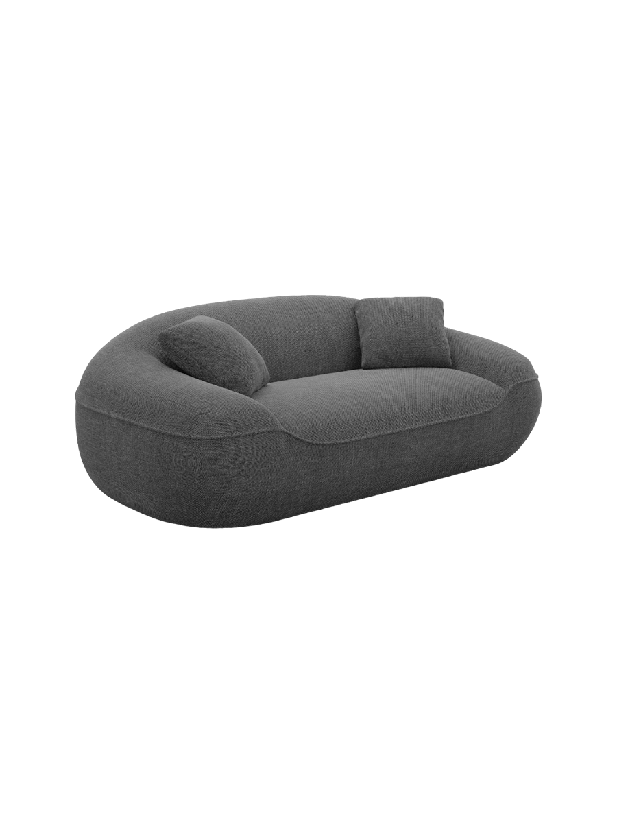 
2-Sitzer Design Sofa „Novara“ mit Strukturstoff-Bezug - Strukturstoff Anthrazit