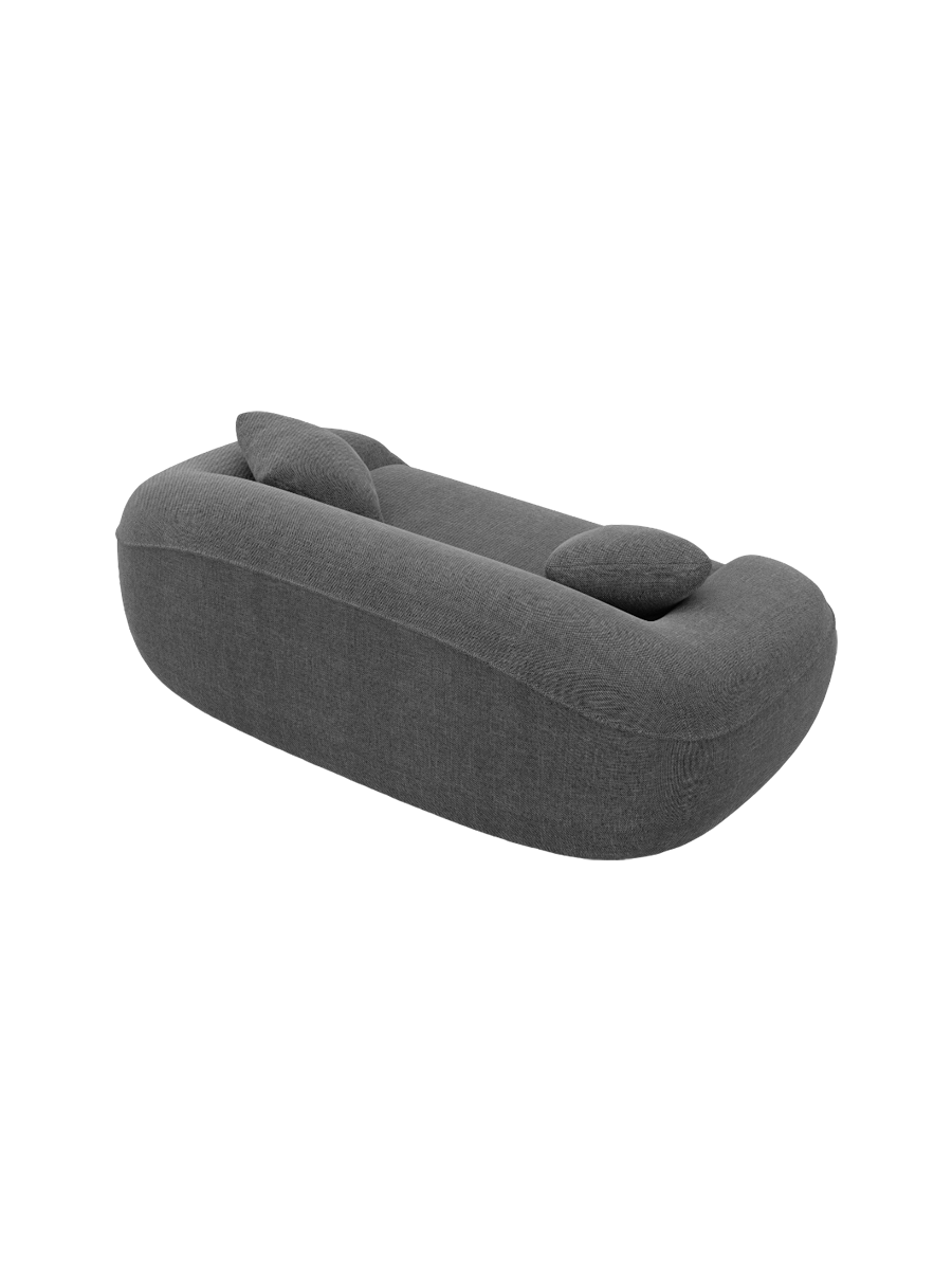 
2-Sitzer Design Sofa „Novara“ mit Strukturstoff-Bezug - Strukturstoff Anthrazit