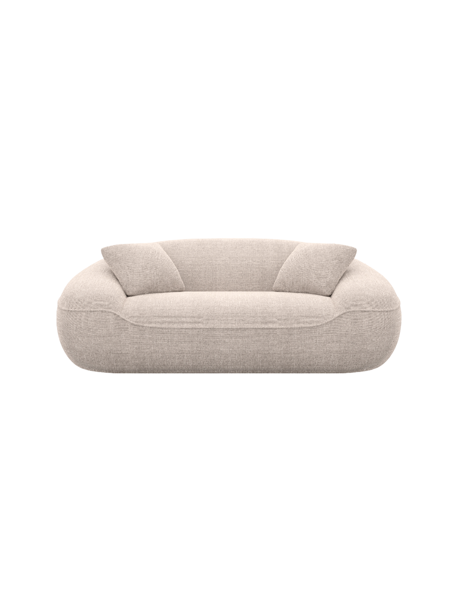 
2-Sitzer Design Sofa „Novara“ mit Strukturstoff-Bezug - Strukturstoff Anthrazit