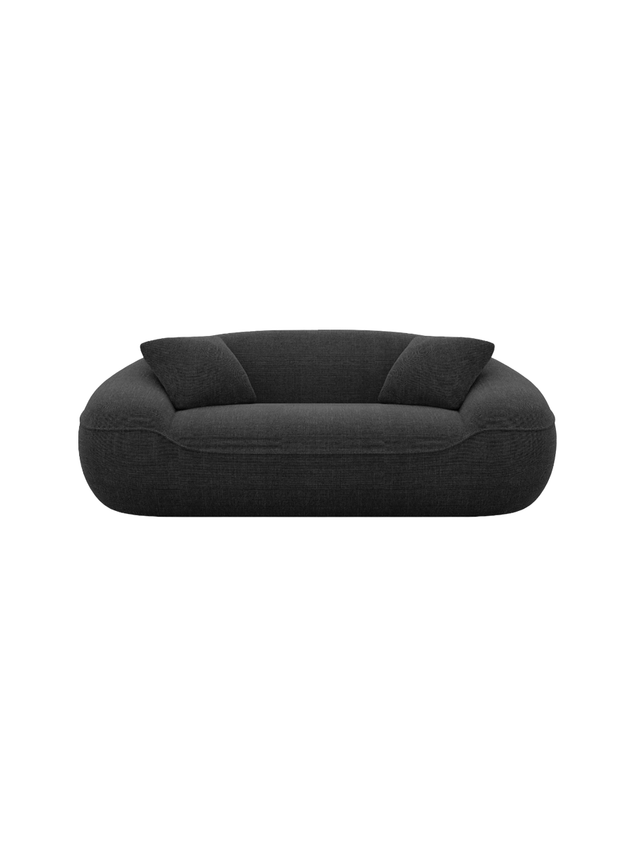 
2-Sitzer Design Sofa „Novara“ mit Strukturstoff-Bezug - Strukturstoff Anthrazit