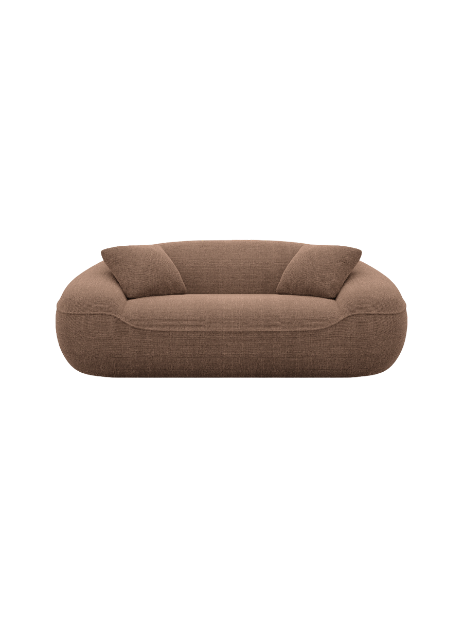
2-Sitzer Design Sofa „Novara“ mit Strukturstoff-Bezug - Strukturstoff Anthrazit