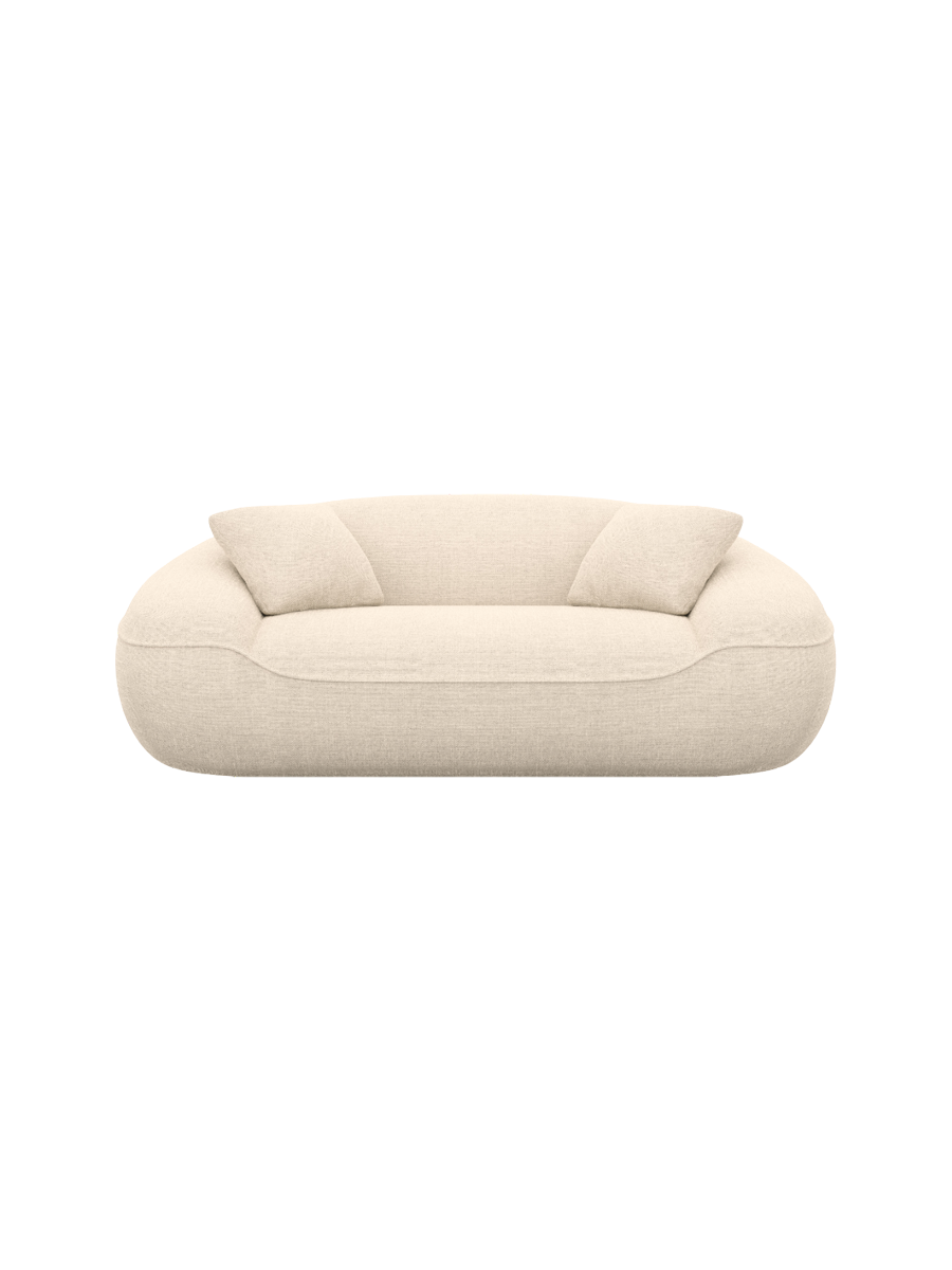 
2-Sitzer Design Sofa „Novara“ mit Strukturstoff-Bezug - Strukturstoff Anthrazit