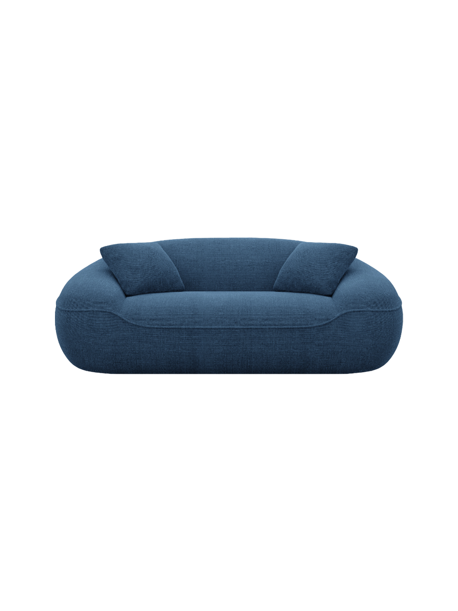 
2-Sitzer Design Sofa „Novara“ mit Strukturstoff-Bezug - Strukturstoff Anthrazit