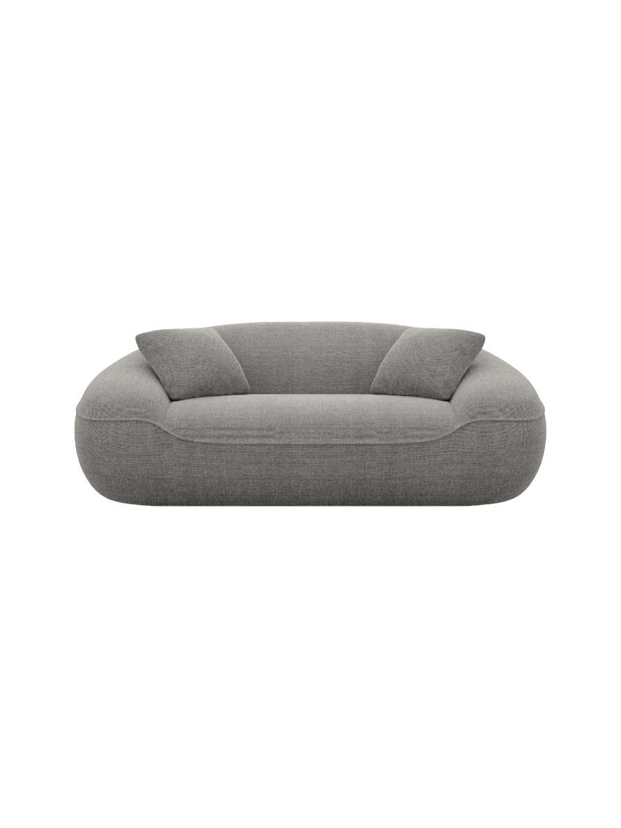 
2-Sitzer Design Sofa „Novara“ mit Strukturstoff-Bezug - Strukturstoff Anthrazit