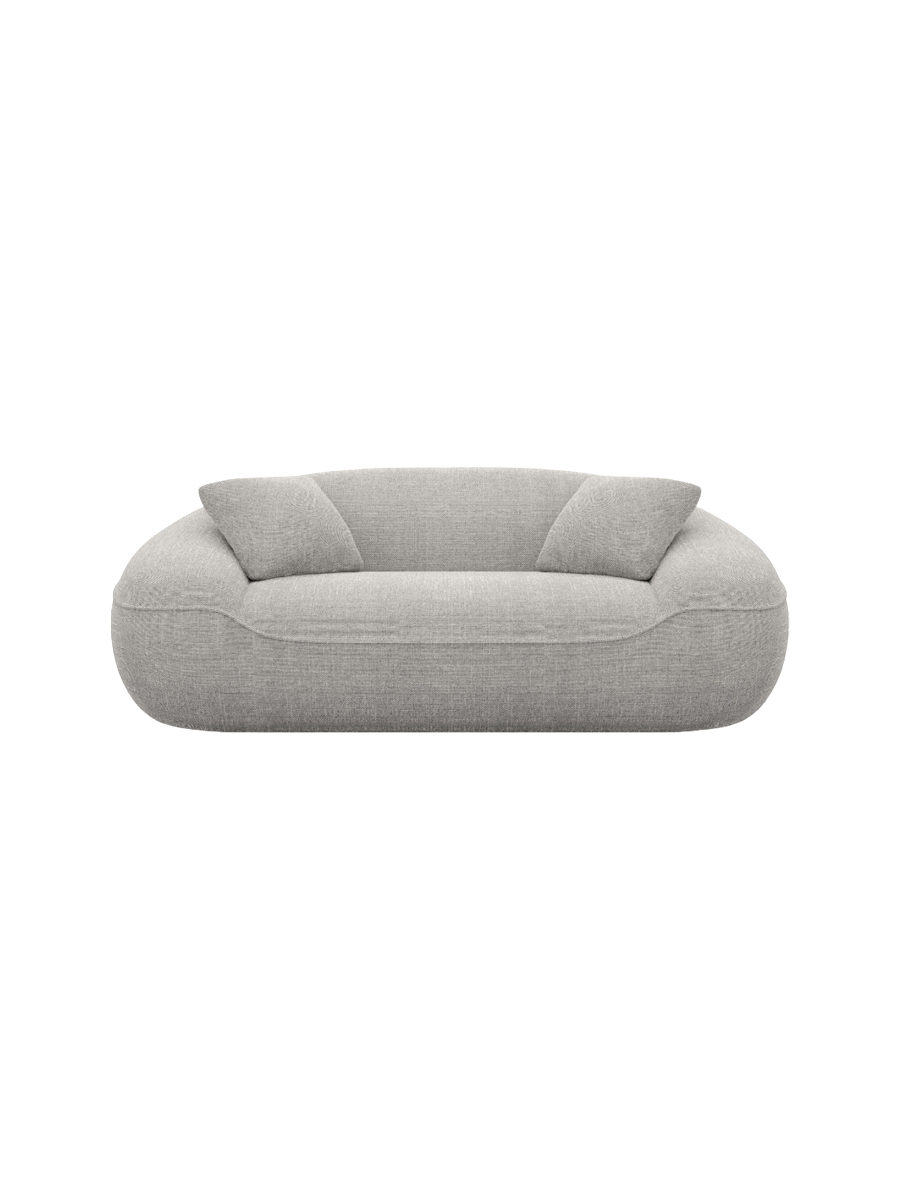 
2-Sitzer Design Sofa „Novara“ mit Strukturstoff-Bezug - Strukturstoff Anthrazit