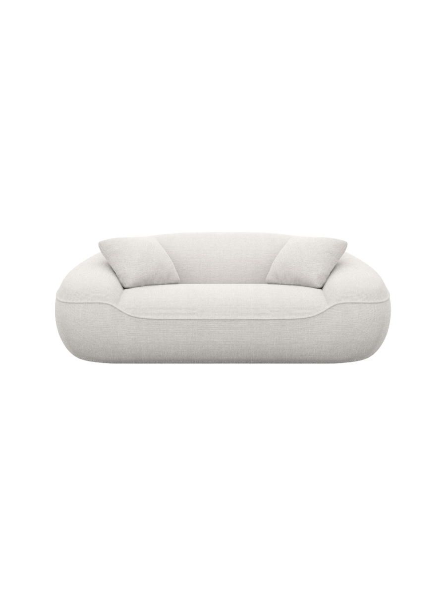 
2-Sitzer Design Sofa „Novara“ mit Strukturstoff-Bezug - Strukturstoff Anthrazit