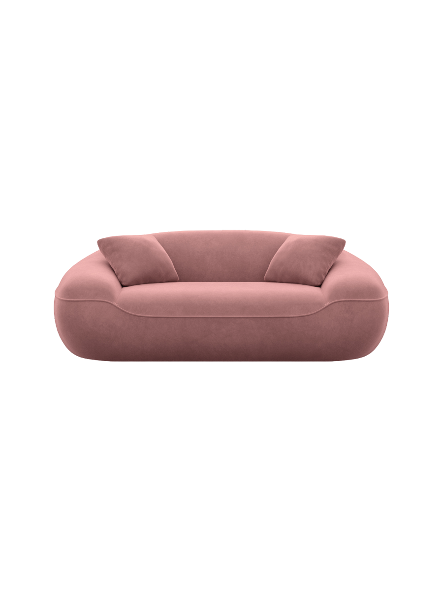 
2-Sitzer Design Sofa „Novara“ mit Samtbezug - Samtbezug Königsblau