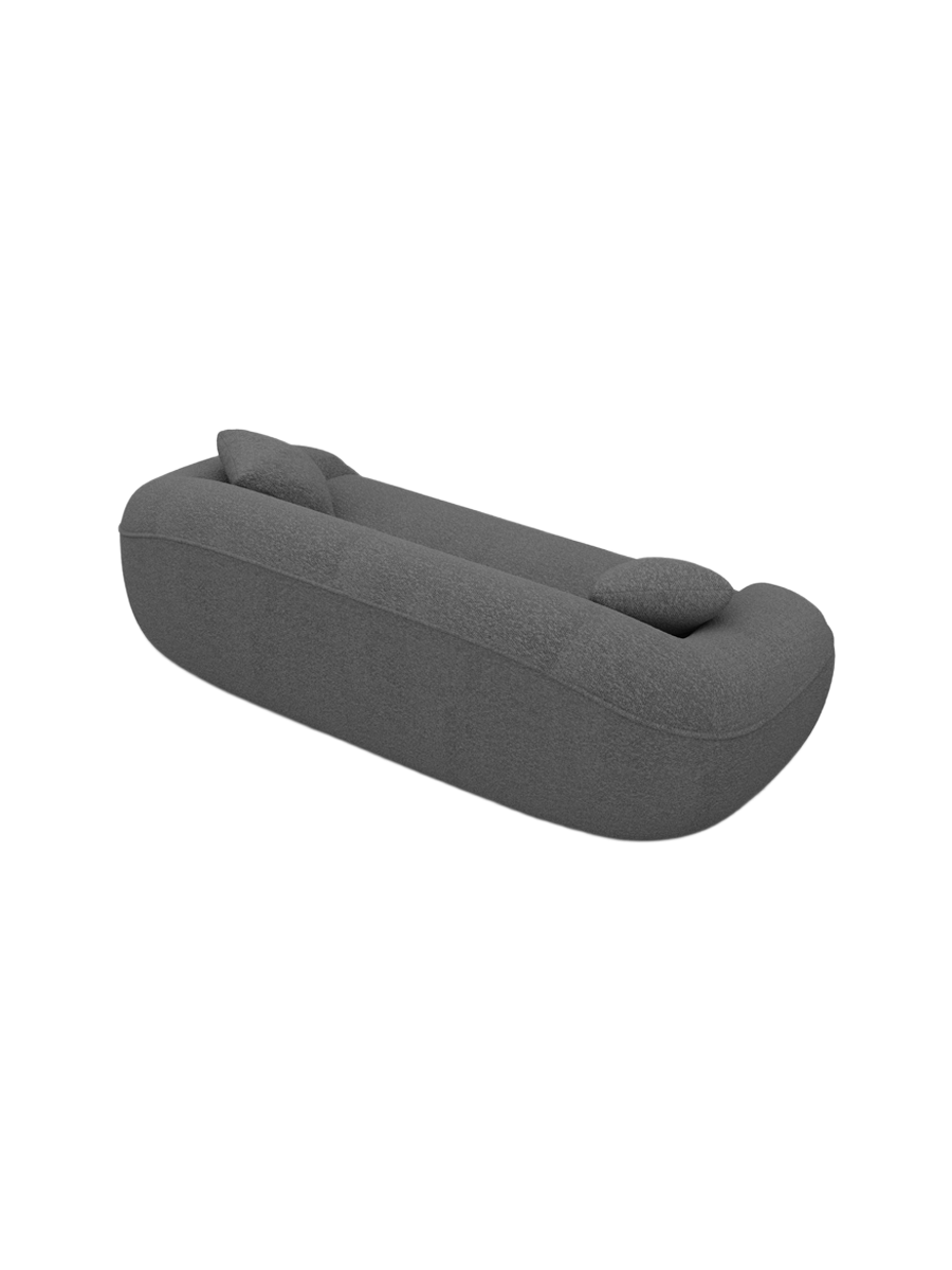 
3-Sitzer Design Sofa „Novara“ mit Bouclé-Bezug - Bouclé Graphit
