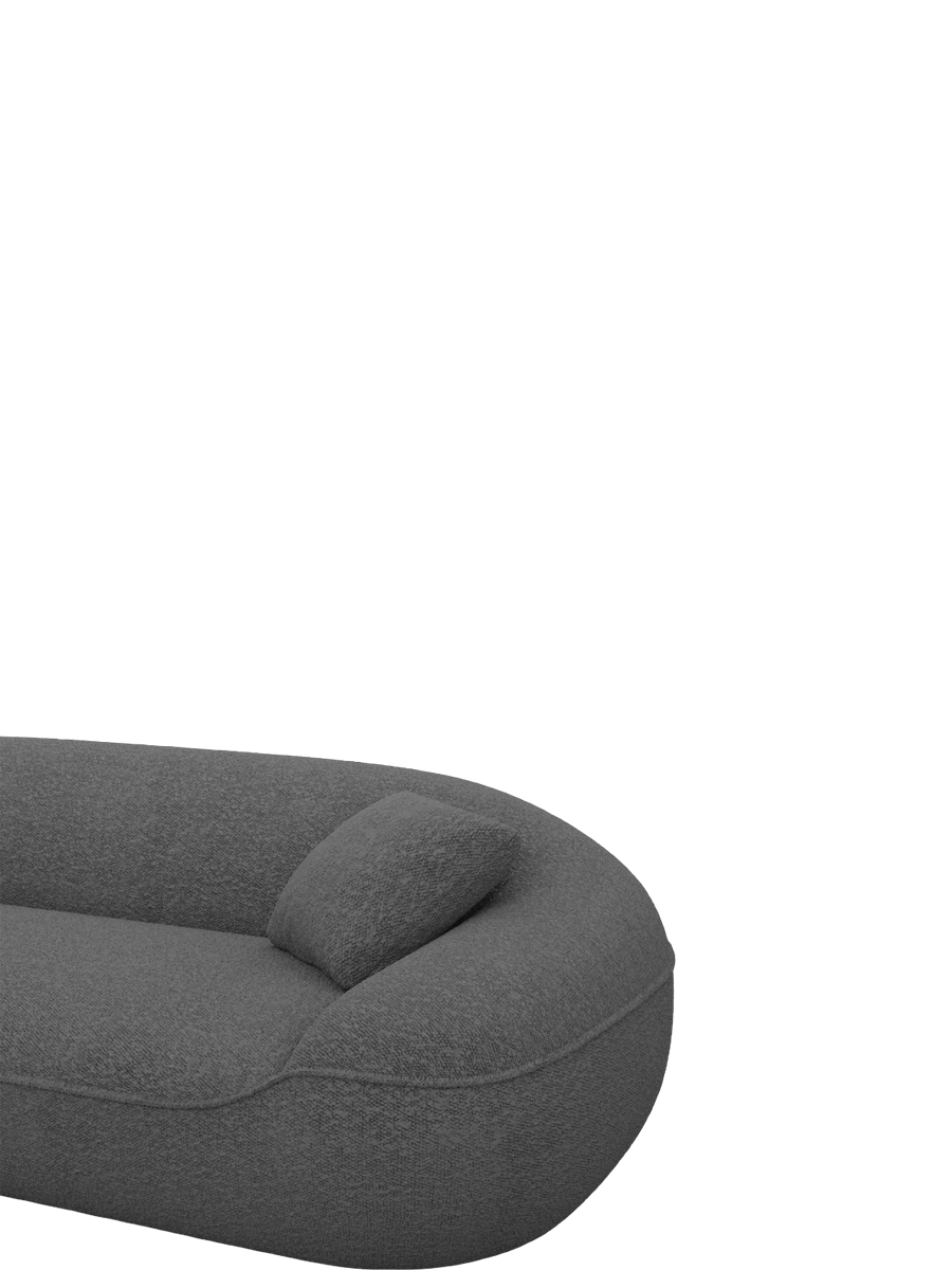 
3-Sitzer Design Sofa „Novara“ mit Bouclé-Bezug - Bouclé Graphit