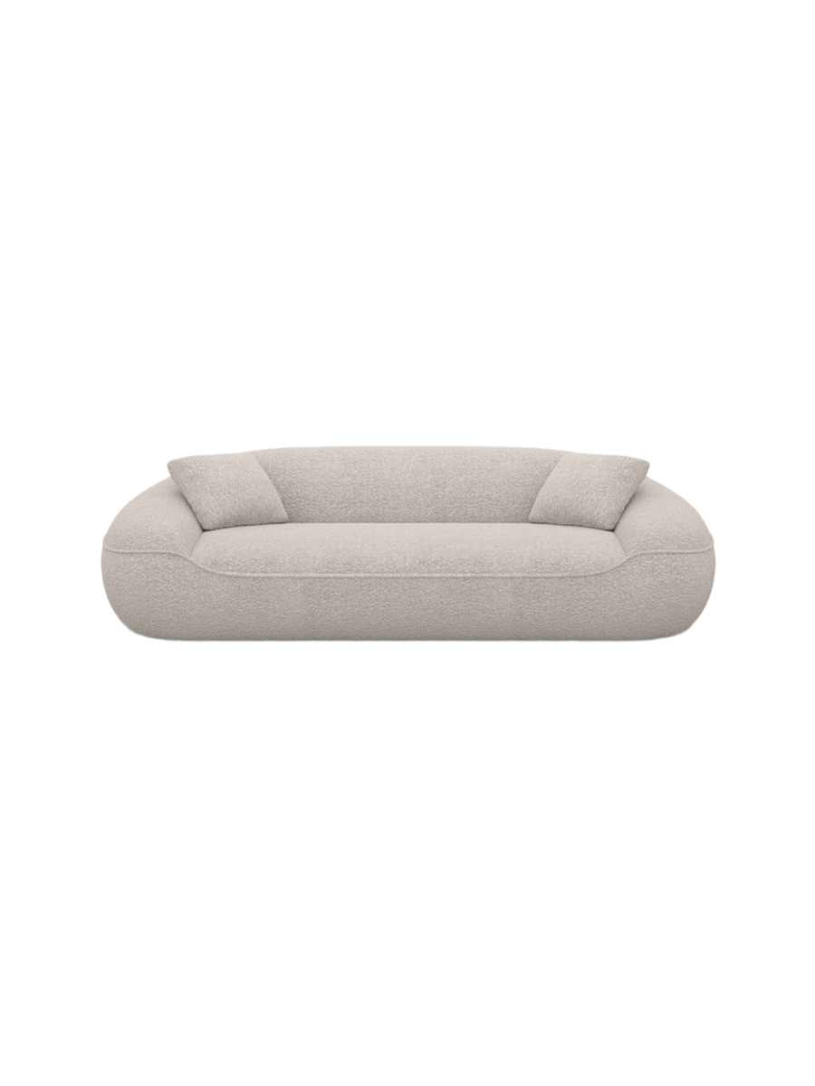 
3-Sitzer Design Sofa „Novara“ mit Bouclé-Bezug - Bouclé Graphit