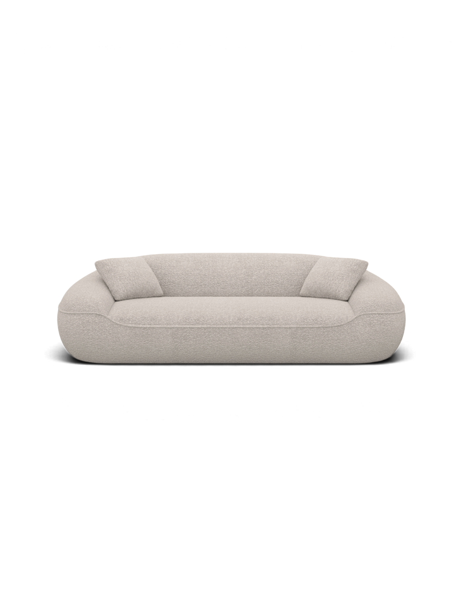 
3-Sitzer Design Sofa „Novara“ mit Bouclé-Bezug - Bouclé Toffee