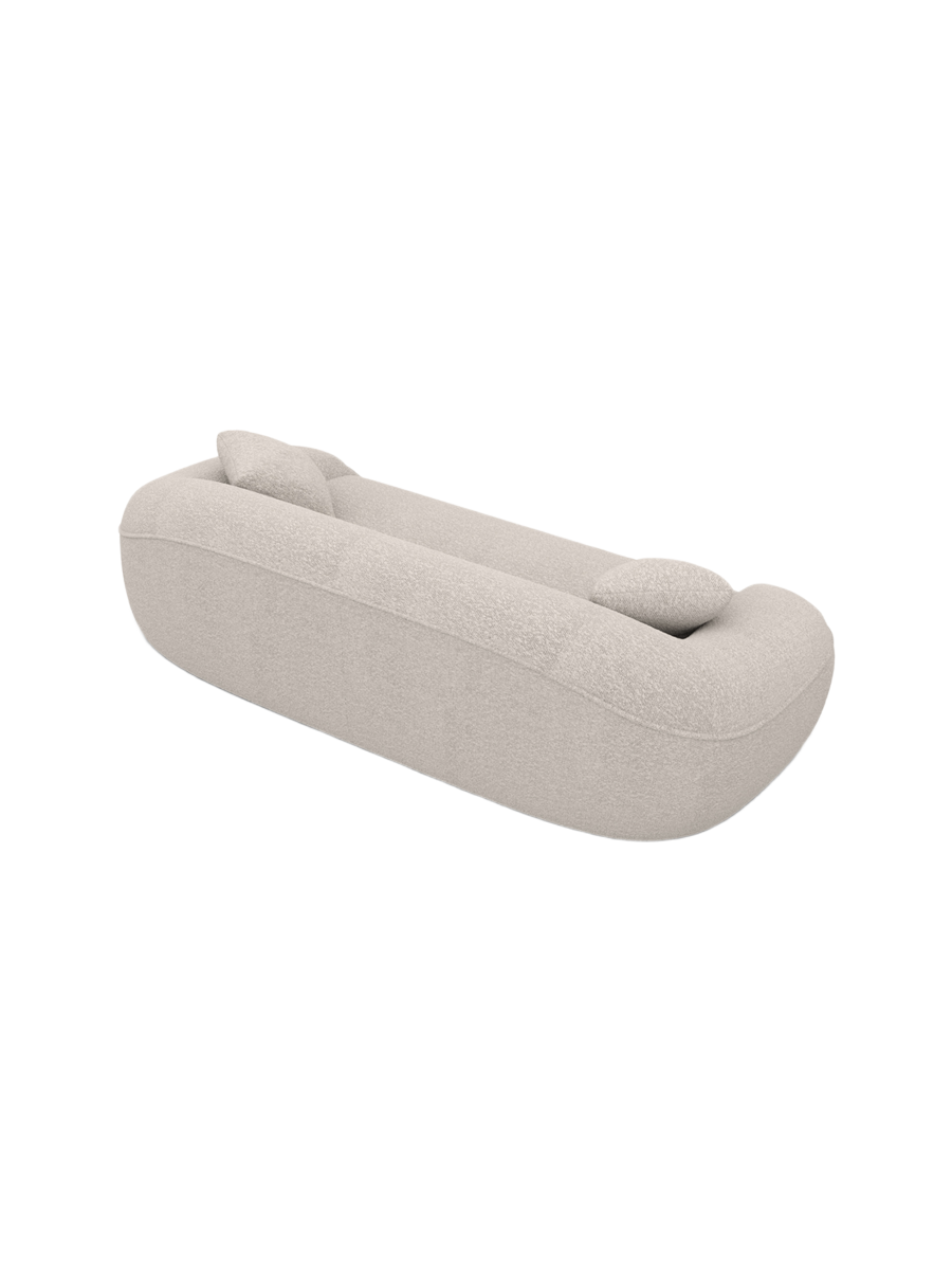 
3-Sitzer Design Sofa „Novara“ mit Bouclé-Bezug - Bouclé Toffee