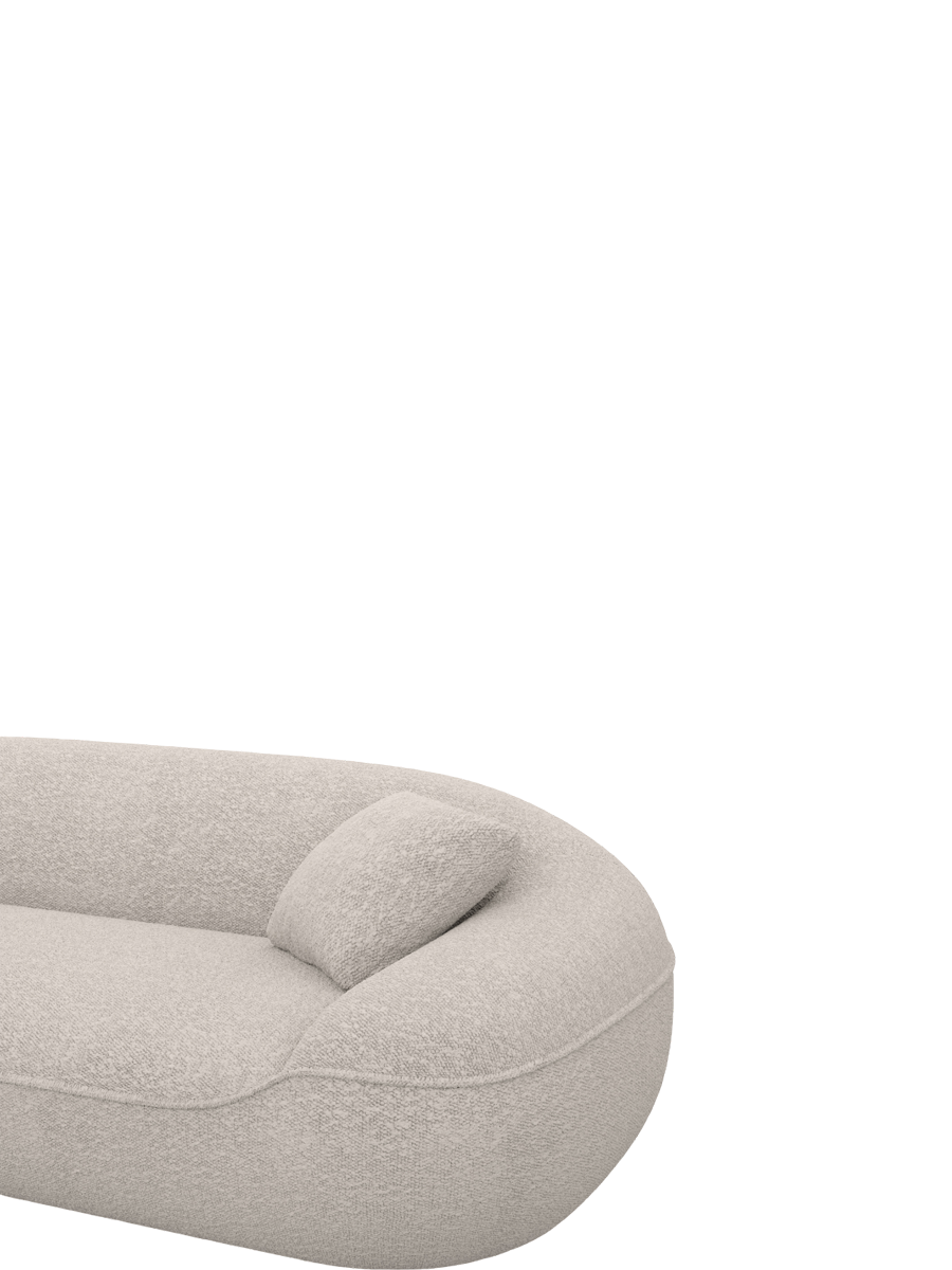 
3-Sitzer Design Sofa „Novara“ mit Bouclé-Bezug - Bouclé Toffee