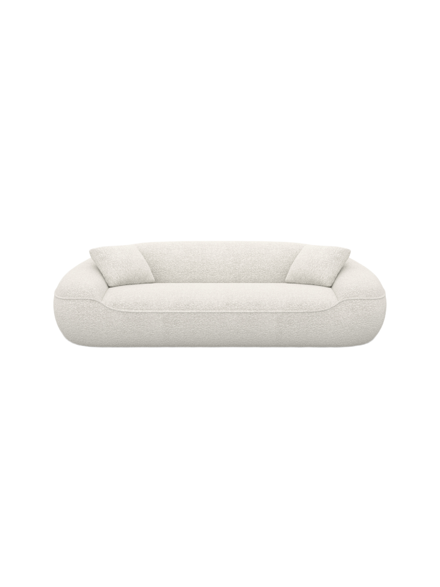 
3-Sitzer Design Sofa „Novara“ mit Bouclé-Bezug - Bouclé Graphit
