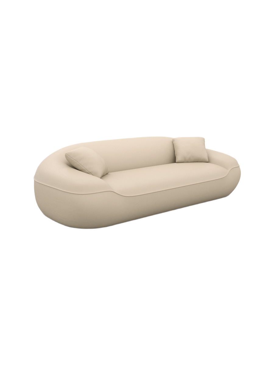 
3-Sitzer Design Echtleder Sofa „Novara“ - Echtleder Beige