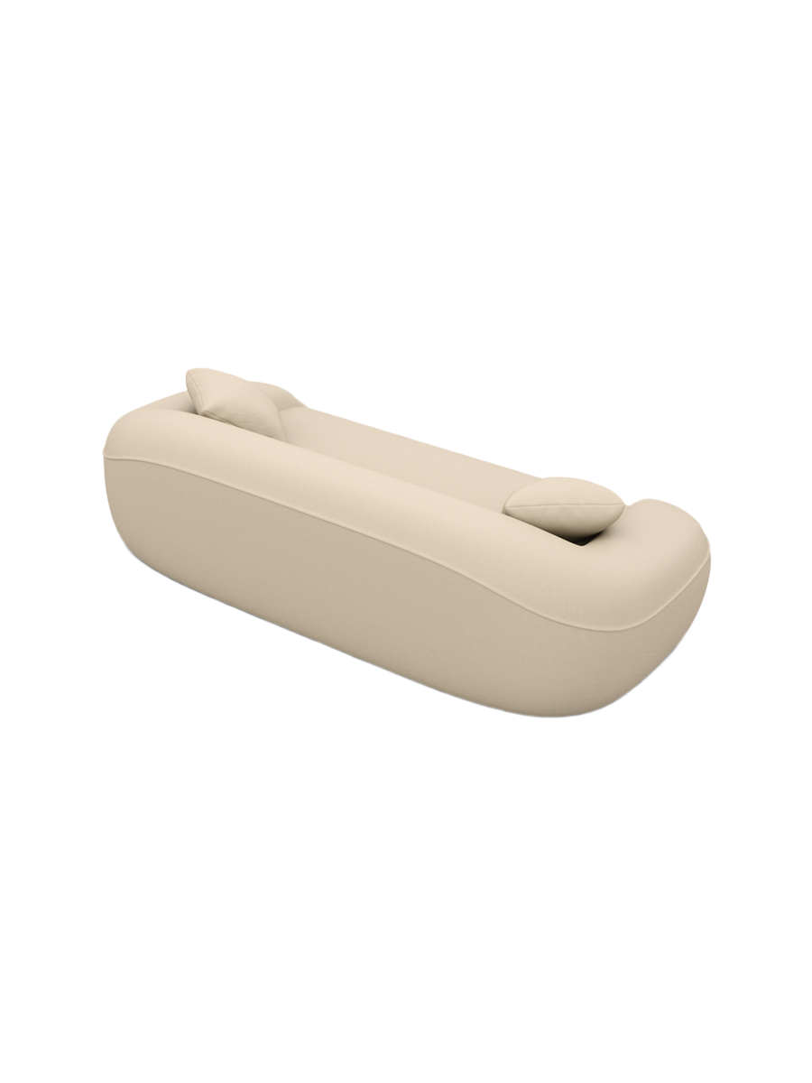 
3-Sitzer Design Echtleder Sofa „Novara“ - Echtleder Beige