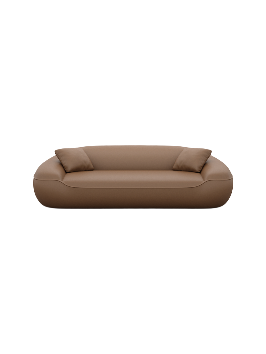 
3-Sitzer Design Echtleder Sofa „Novara“ - Echtleder Beige