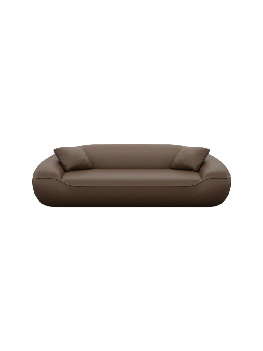 
3-Sitzer Design Echtleder Sofa „Novara“ - Echtleder Beige