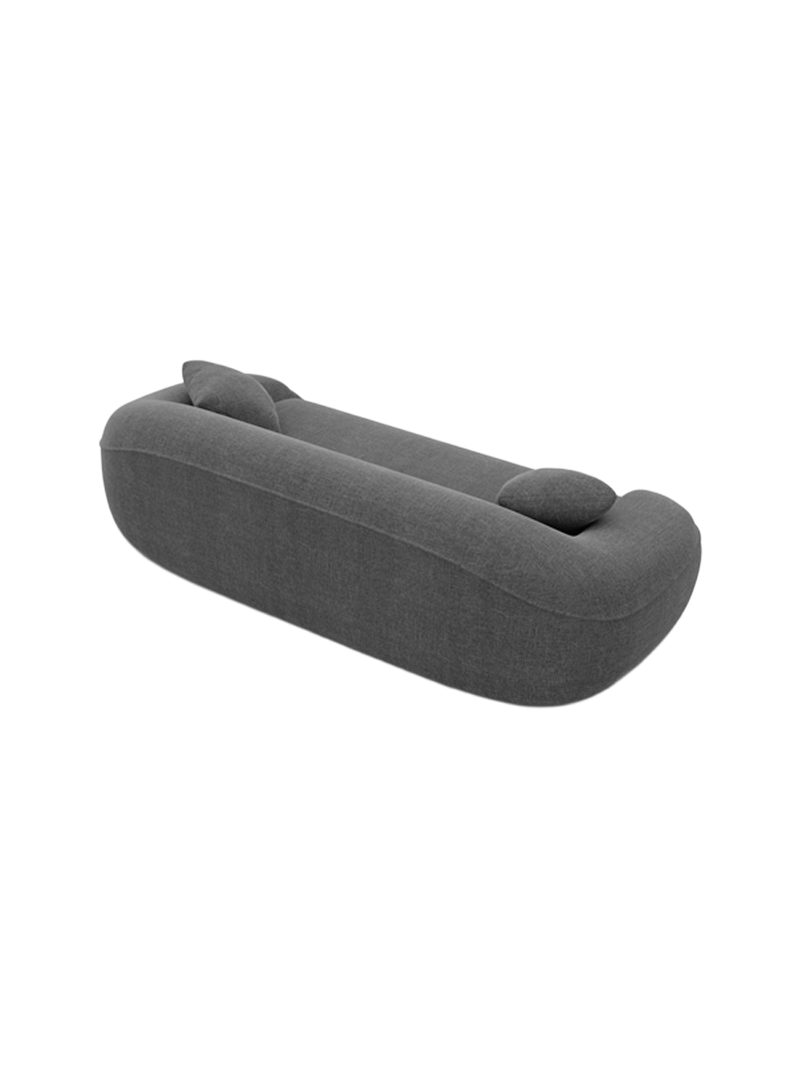 
3-Sitzer Design Sofa „Novara“ mit Strukturstoff-Bezug - Strukturstoff Anthrazit