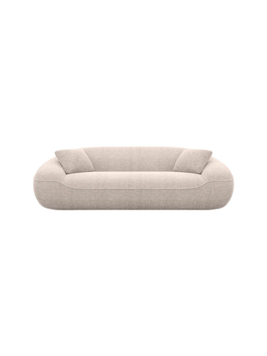 
3-Sitzer Design Sofa „Novara“ mit Strukturstoff-Bezug - Strukturstoff Anthrazit