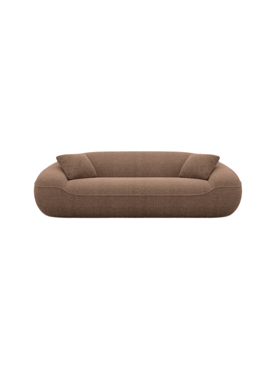 
3-Sitzer Design Sofa „Novara“ mit Strukturstoff-Bezug - Strukturstoff Anthrazit