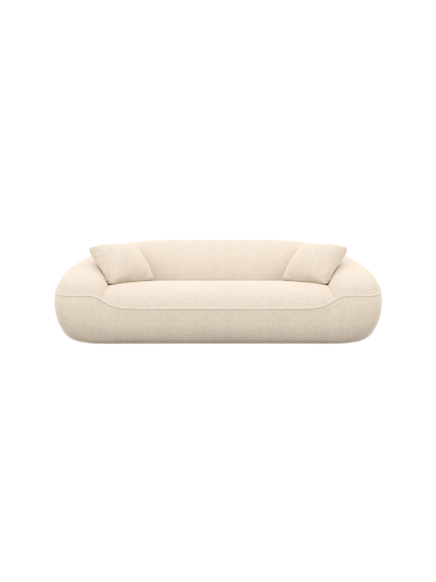
3-Sitzer Design Sofa „Novara“ mit Strukturstoff-Bezug - Strukturstoff Anthrazit