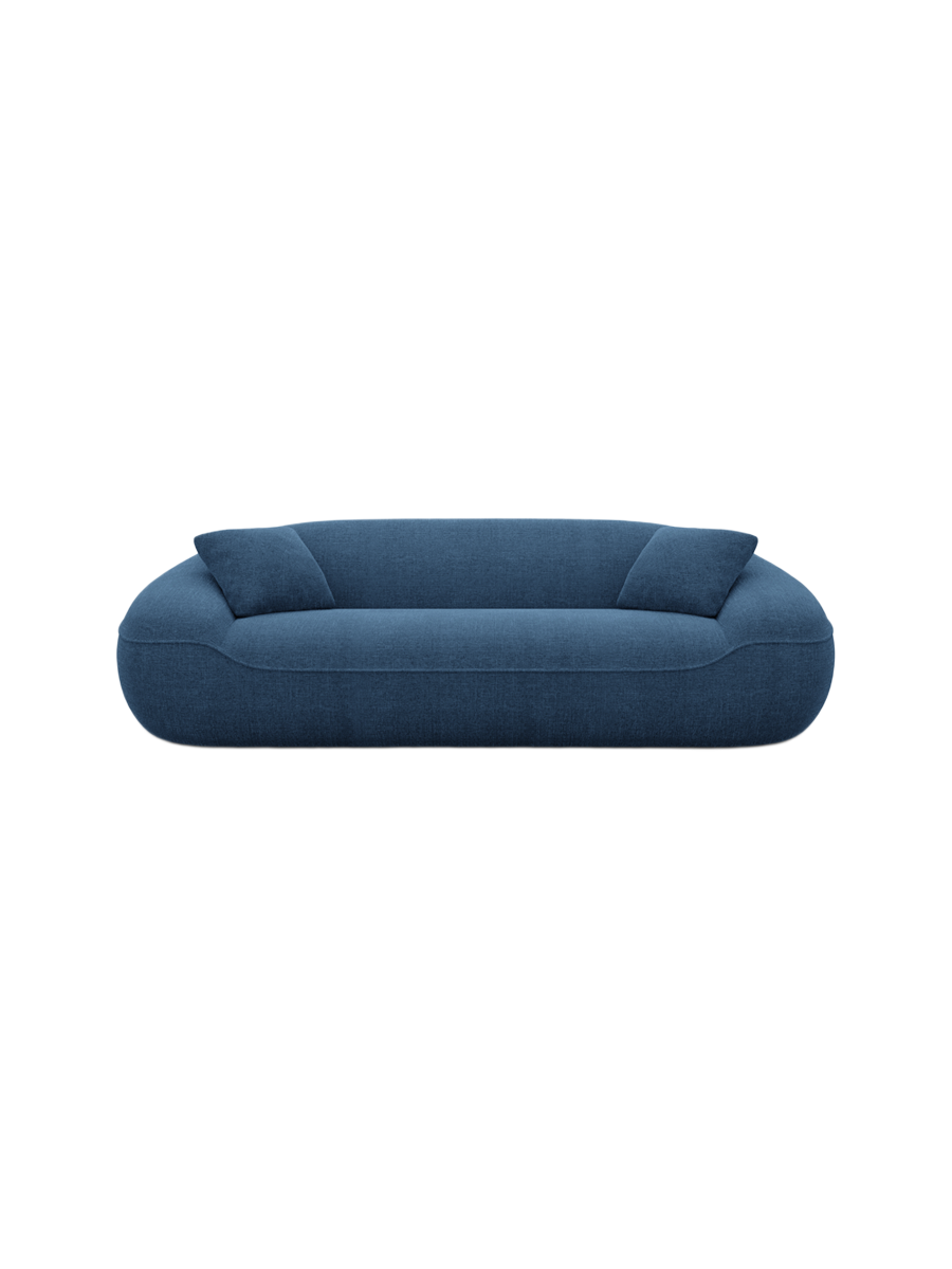 
3-Sitzer Design Sofa „Novara“ mit Strukturstoff-Bezug - Strukturstoff Anthrazit