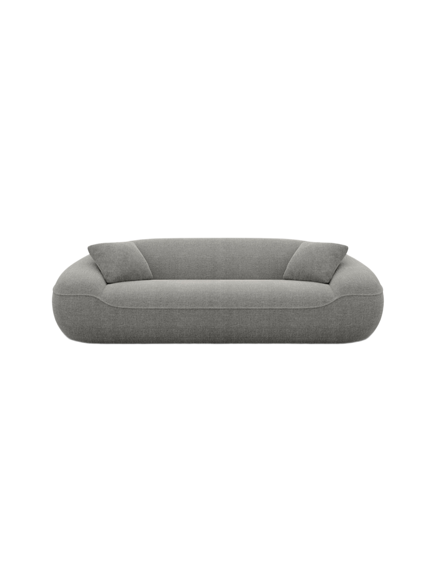 
3-Sitzer Design Sofa „Novara“ mit Strukturstoff-Bezug - Strukturstoff Anthrazit