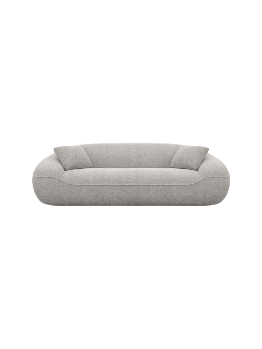 
3-Sitzer Design Sofa „Novara“ mit Strukturstoff-Bezug - Strukturstoff Anthrazit