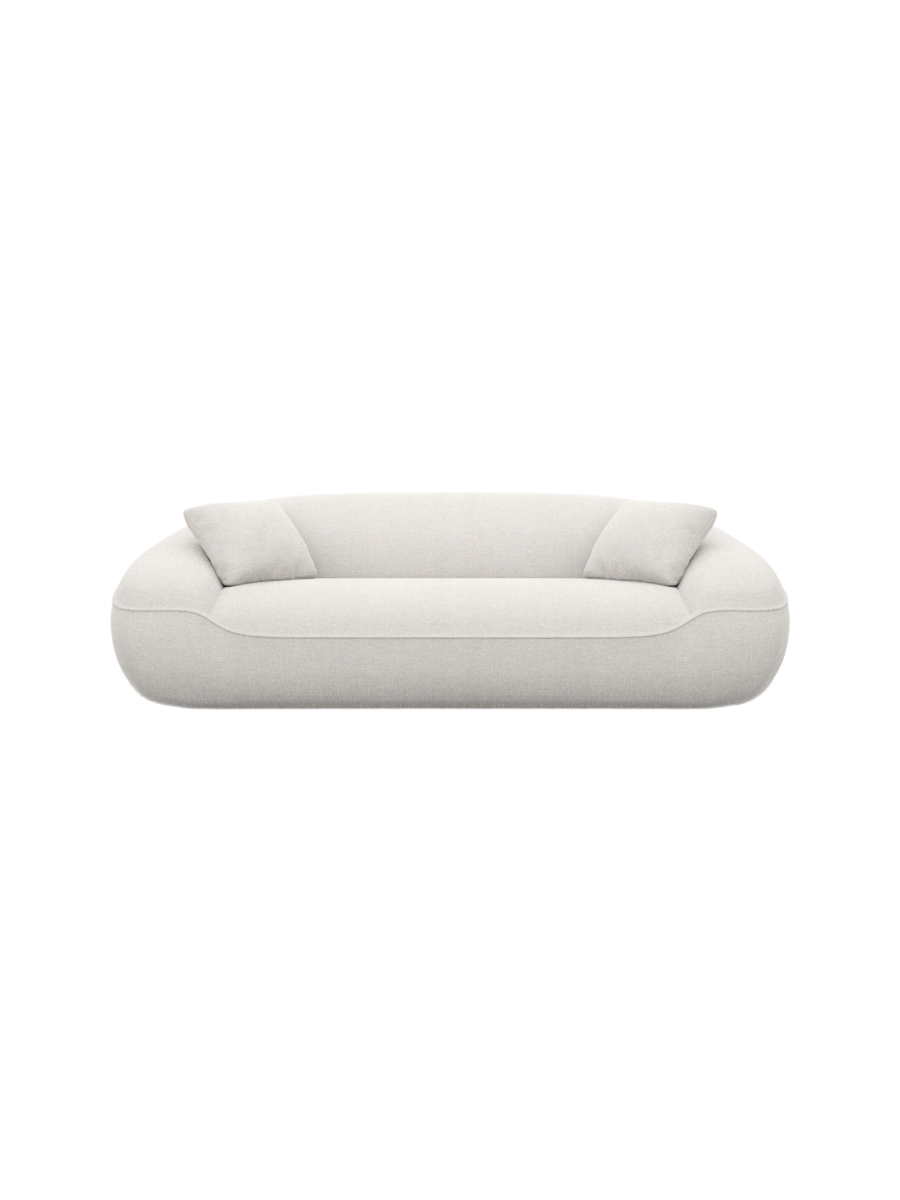 
3-Sitzer Design Sofa „Novara“ mit Strukturstoff-Bezug - Strukturstoff Anthrazit